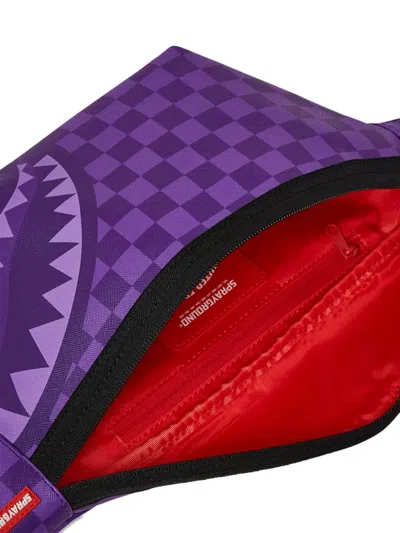 Sprayground Kid Checked Shark-print Belt Bag