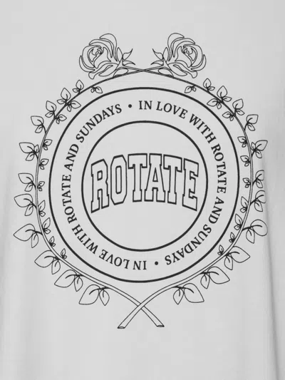 Rotate Birger Christensen Logo Print T-shirt In White
