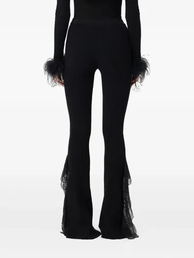 Blumarine Lace-detail Trousers In Black
