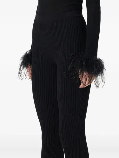 Blumarine Lace-detail Trousers In Black
