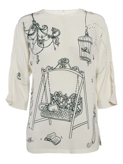 Pre-owned Dolce & Gabbana Graphic-print Blouse