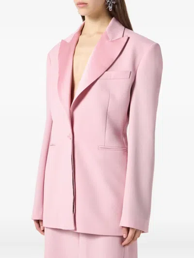 Blumarine Single-breasted Blazer In Pink