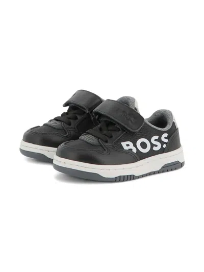 Bosswear Logo-print Trainers In Gray