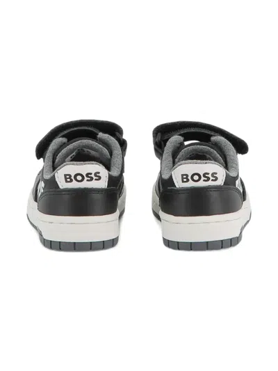 Bosswear Logo-print Trainers In Gray
