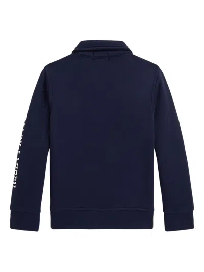 Polo Ralph Lauren Zip-up Collar Polo Shirt In Blue