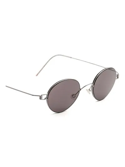 Lindberg Round-frame Sunglasses In Gray