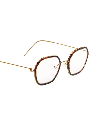 Lindberg Geometric-frame Glasses In Brown