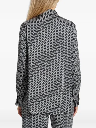 Michael Michael Kors Geometric-print Shirt In Black