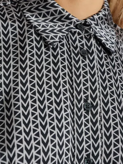 Michael Michael Kors Geometric-print Shirt In Black