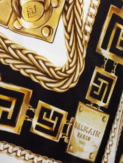 Balmain Chain-print Shorts In Black