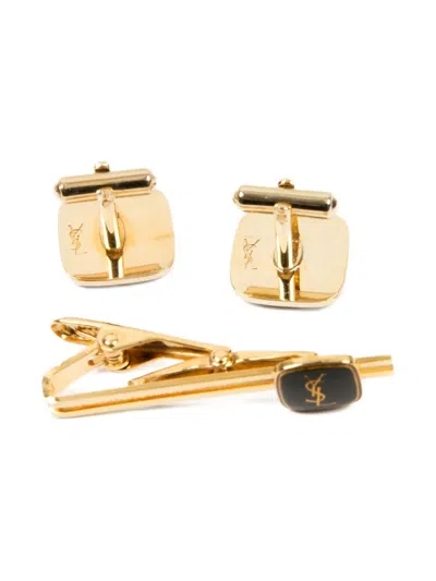 Pre-owned Saint Laurent 1990s Ysl Cassandre Cufflinks