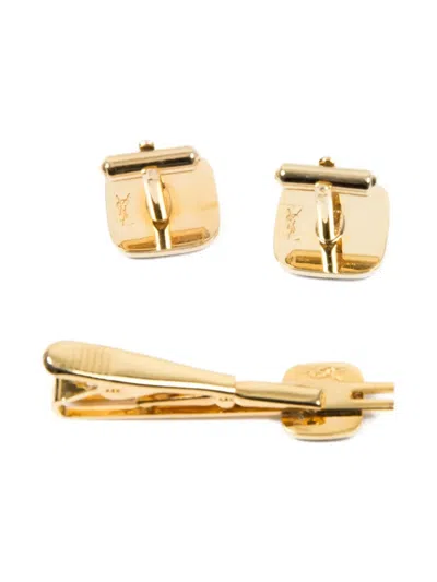 Pre-owned Saint Laurent 1990s Ysl Cassandre Cufflinks