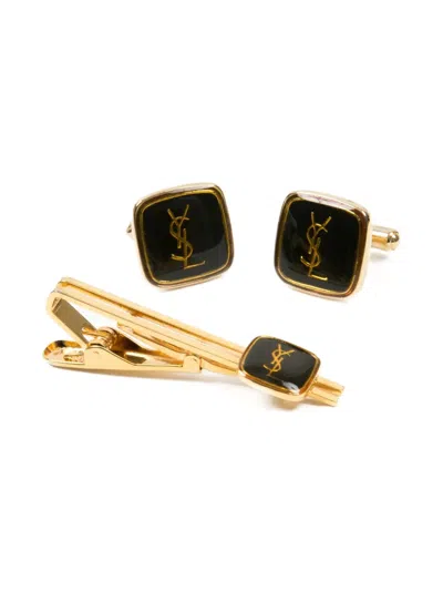 Pre-owned Saint Laurent 1990s Ysl Cassandre Cufflinks
