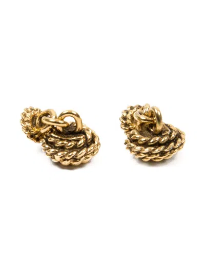 Pre-owned Chanel 1980s Crystal-embellished Cufflinks