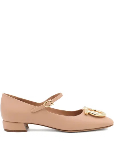 Ferragamo 'marry' Heel In Neutral