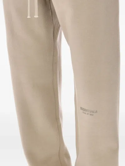 Essentials Drawstring Fleece Track Pants In Neutral