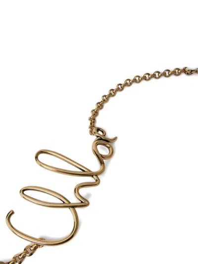Chloé Women Logo Motif Iconic Belt In Gold
