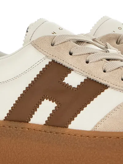 Hogan H698 Platform Sneakers In Brown