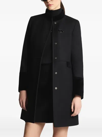 Fay Velvet-trimmed Tailored Coat