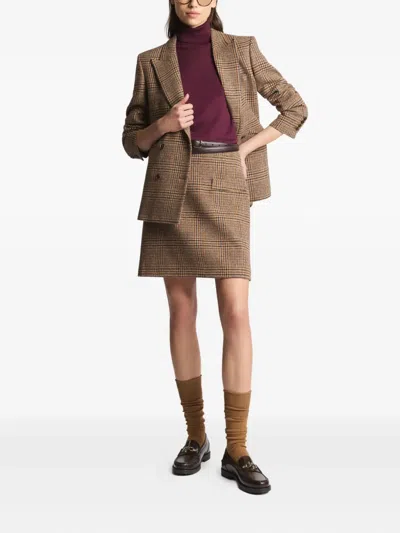 Fay Checked Mini Skirt
