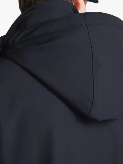 Fay Long Coat Jersey Hood Pockets