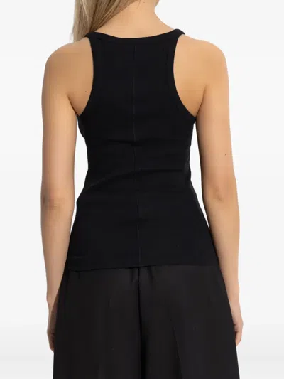 Iro Ribbed Racerback Top In Black