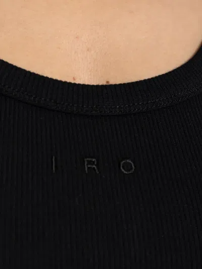 Iro Ribbed Racerback Top In Black