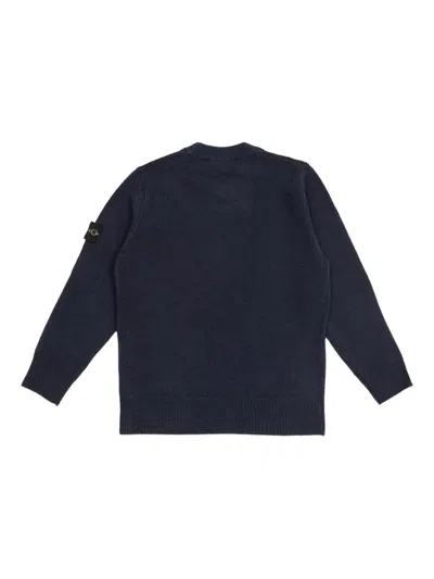 Stone Island Compass-badge Sweater In Black