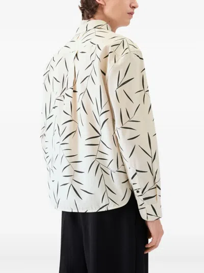 Jacquemus Le Simon ml Leaf-print Button-up Shirt In White