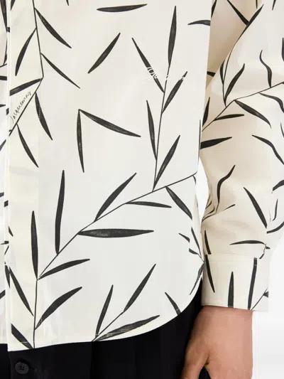 Jacquemus Le Simon ml Leaf-print Button-up Shirt In White