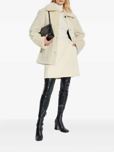 Jil Sander Wool Mini Skirt In Neutral