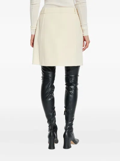 Jil Sander Wool Mini Skirt In Neutral