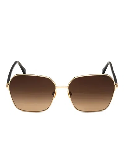 Tom Ford Claudia Square-frame Sunglasses In Gold