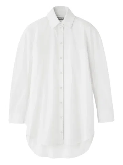 Jacquemus Button-down Shirt Dress In White