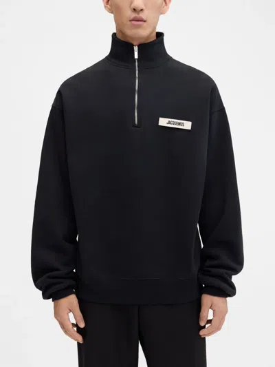 Jacquemus Grog Grain Zip-neck Sweatshirt