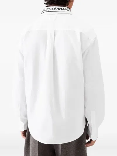 Jacquemus Le Simon ml Graphic Print-pocket Shirt In White