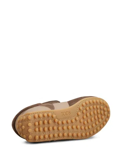 Tod's Panelled Sneakers In Brown