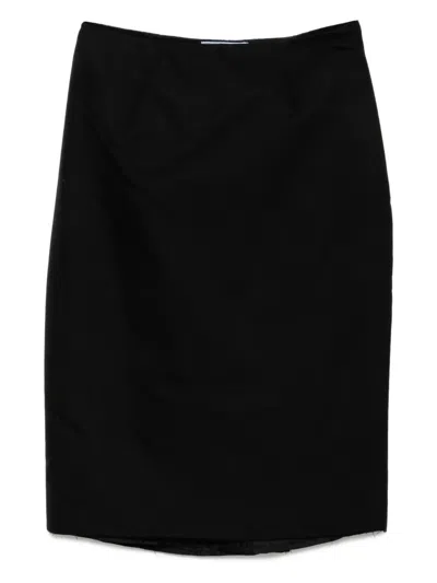 Pre-owned Prada Pencil Skirt In Black