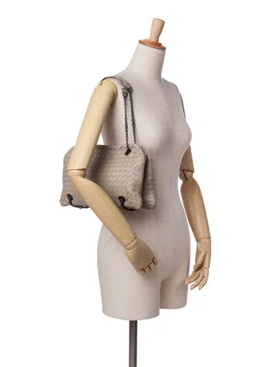 Pre-owned Bottega Veneta 2012-2024 Nappa Intrecciato Duo Shoulder Bag