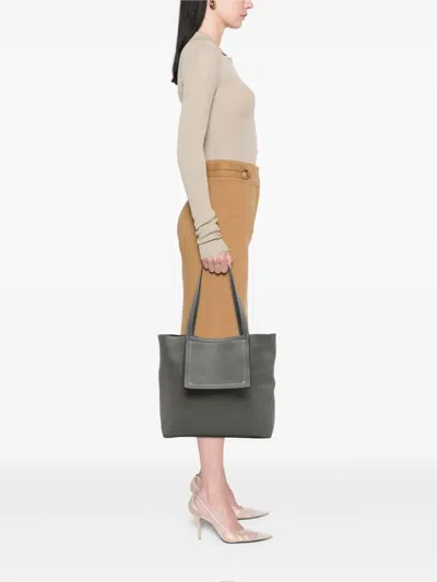 Pre-owned Hermes 2022 Taurillon Clemence Cabasellier 46 Tote Bag In Gray