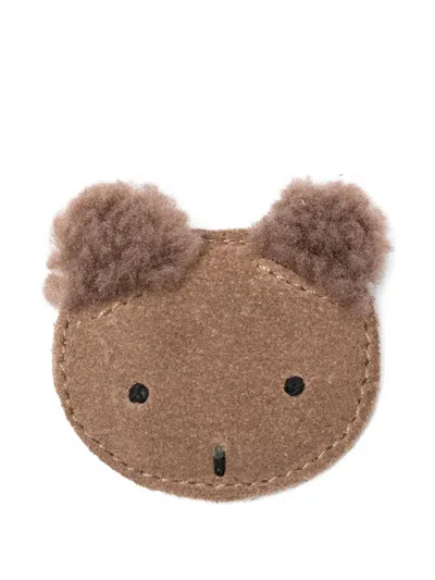 Donsje Bear-shaped Hair Clip In Brown