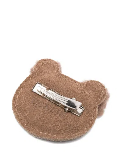 Donsje Bear-shaped Hair Clip In Brown