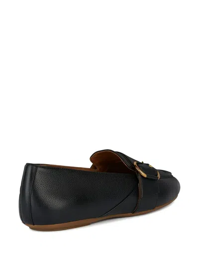 Geox Woman Loafers Black Size 8 Leather In Black
