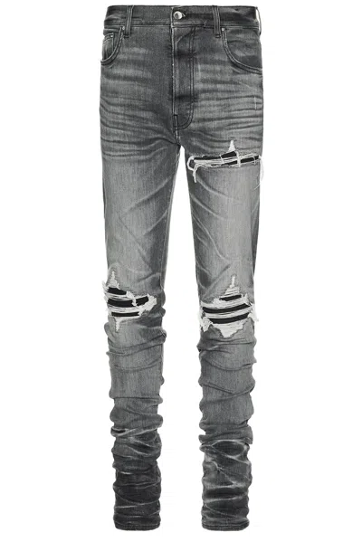 Amiri Stretch Denim Jeans Distressed Detailing In Black