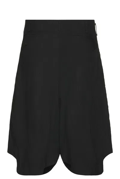 Comme Des Garçons Homme Deux Gabardine Garment Treated Shorts In Black