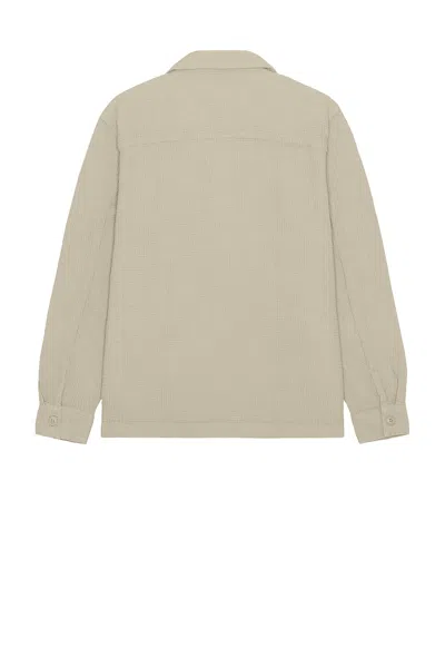 Barbour Sandwood Waffle Overshirt In Neutral