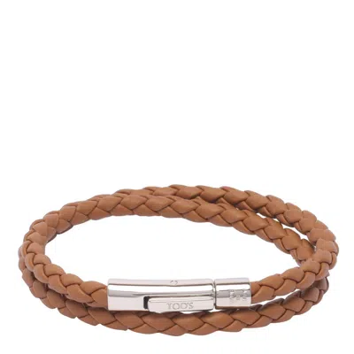 Tod's Men Mycolors Leather Bracelet In Brown
