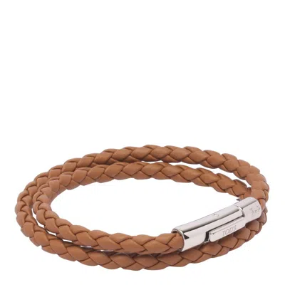 Tod's Men Mycolors Leather Bracelet In Brown