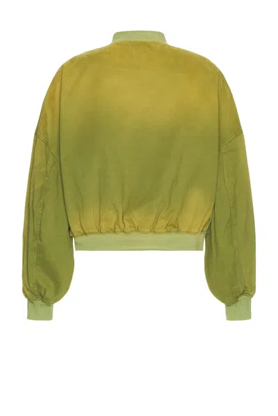 Jw Anderson Green Relaxed Cotton Bomber Jacket In Green