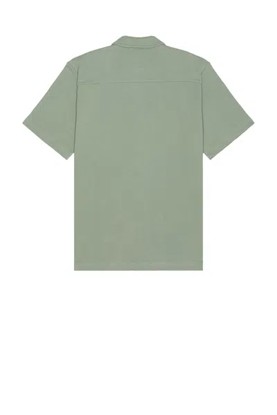 Onia Macro Waffle Vacation Shirt Sage In Green